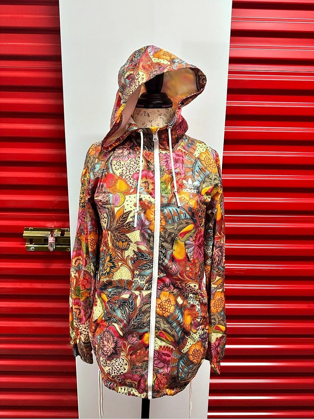 adidas farm rio Floral Print Hooded Jacket